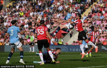 英超-马尔穆什中框德布劳内任意球造险 曼城0-0南安普顿